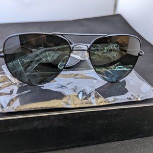 THBRO NWT Retro Round black Polarized Sunglasses. Uv400. Metal frame, compound l